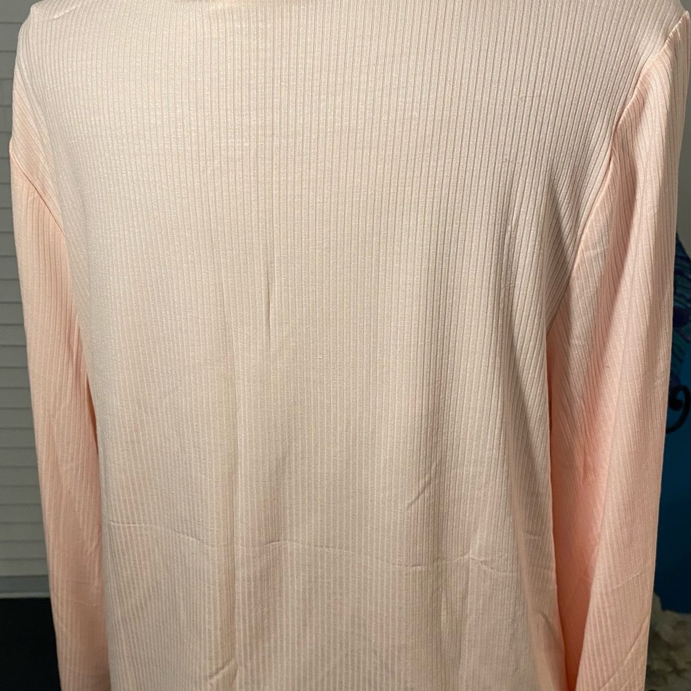 Long Sleeve Ribbed Lounge Top - Picture 5 of 6